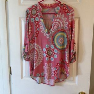 Pink patterned shirt